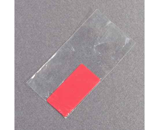Шильд металлический, покрытие soft touch, подложка хром, красный, Цвет: красный, изображение 2