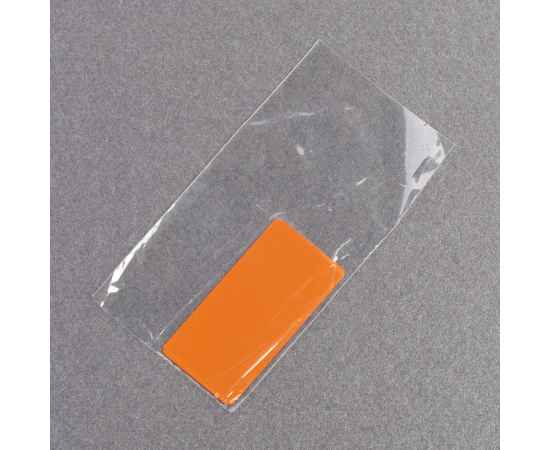 Шильд металлический, покрытие soft touch, подложка хром, оранжевый, Цвет: оранжевый, изображение 2
