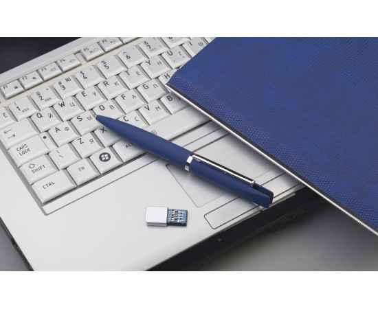 Ручка шариковая 'Callisto' с флеш-картой 32Gb (USB3.0), покрытие soft touch, темно-синий, Цвет: темно-синий, изображение 2
