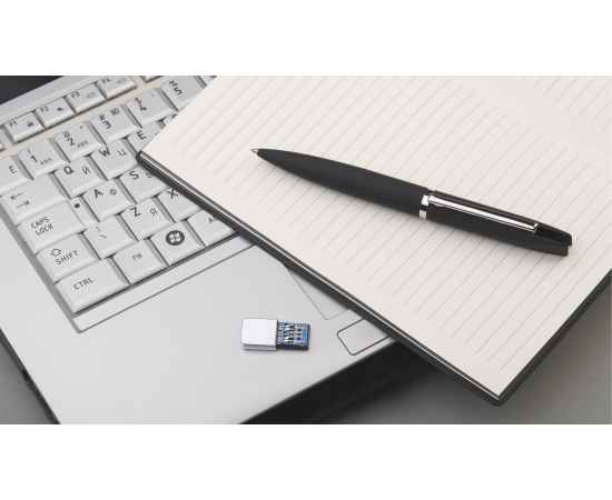 Ручка шариковая 'Callisto' с флеш-картой 32Gb (USB3.0), покрытие soft touch, черный, Цвет: черный, изображение 2