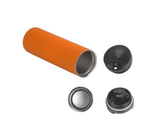 Термостакан 'Брайтон' 500 мл, покрытие soft touch, оранжевый, Цвет: оранжевый, изображение 3