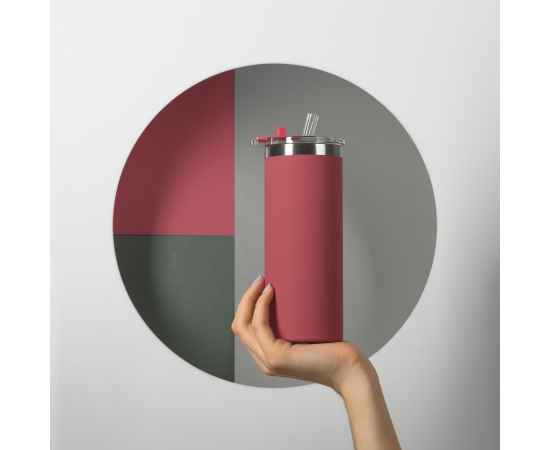 Термостакан 'Хилтон' 480 мл, покрытие soft touch, красный, Цвет: красный, изображение 2