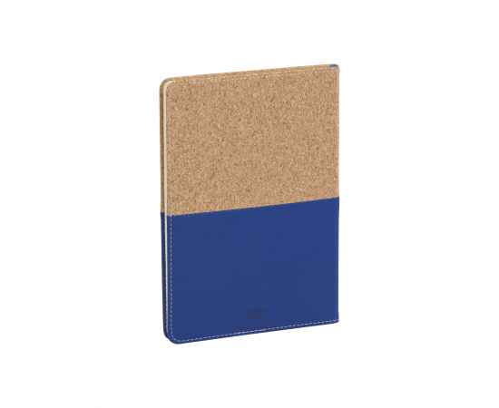 Блокнот 'Фьюджи', формат А5, покрытие soft touch+пробка, синий, Цвет: синий, изображение 3