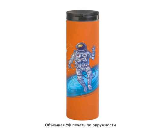 Термостакан 'Брайтон' 500 мл, покрытие soft touch, оранжевый, Цвет: оранжевый, изображение 4