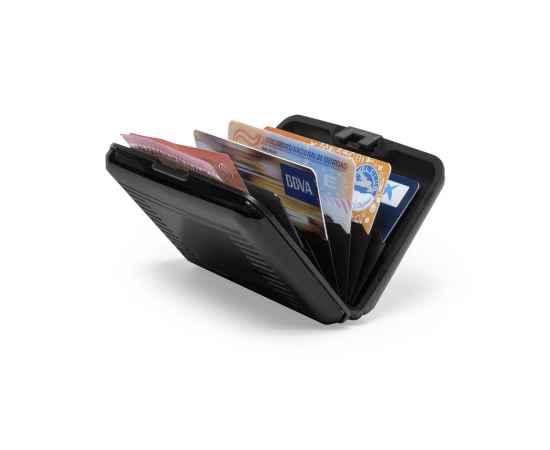 Футляр 'Trust' для банковских карт и визиток с RFID - защитой, черный, Цвет: черный, изображение 3