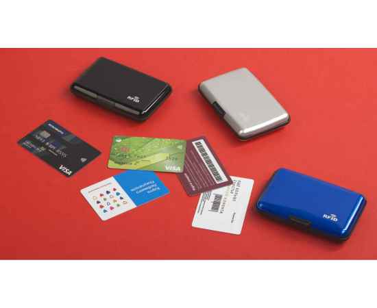 Футляр 'Trust' для банковских карт и визиток с RFID - защитой, черный, Цвет: черный, изображение 2