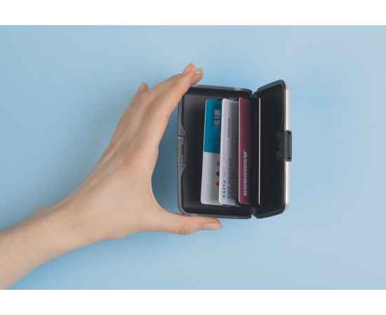 Футляр 'Trust' для банковских карт и визиток с RFID - защитой, серебристый, Цвет: серебристый, изображение 4