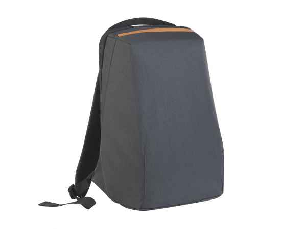 Рюкзак 'City' с USB-разъемом, черный с коричневым, Цвет: черный с коричневым, изображение 3