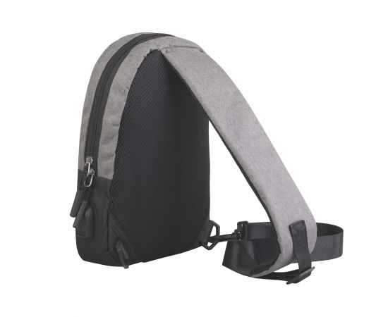 Рюкзак 'Single' на одно плечо, серый, Цвет: серый, изображение 4