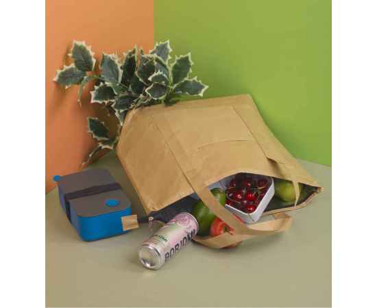 Сумка-холодильник 'Craft big' из бумаги, натуральный, Цвет: натуральный, изображение 5