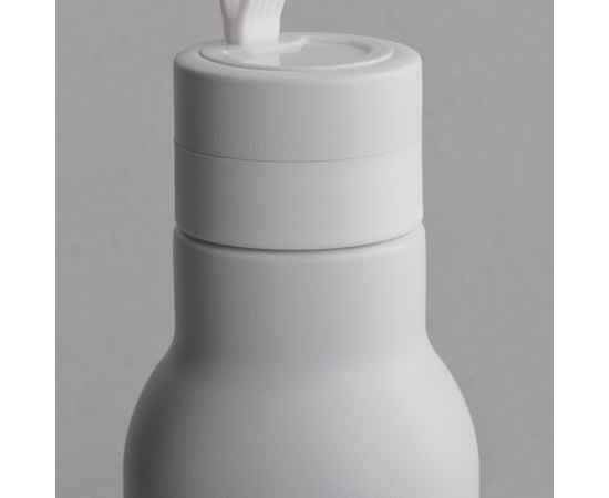 Бутылка для воды 'Фитнес' 700 мл, покрытие пудра, белый, Цвет: белый, изображение 4