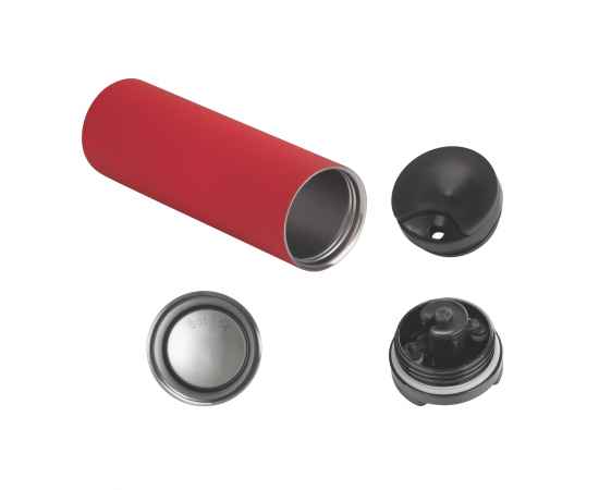 Термостакан 'Брайтон' 500 мл, покрытие soft touch, красный, Цвет: красный, изображение 5