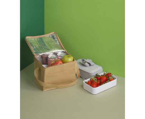 Сумка-холодильник 'Craft small' из бумаги, натуральный, Цвет: натуральный, изображение 5