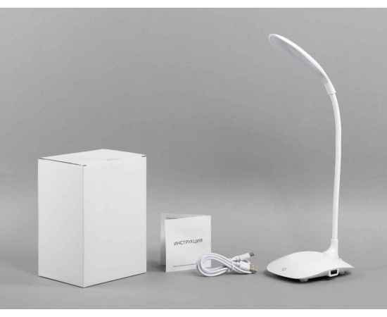 Лампа с беспроводным зарядным устройством 'Spotlight', белый, Цвет: белый, изображение 8