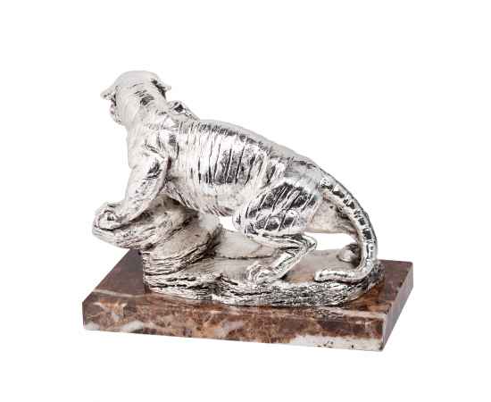 Скульптура 'Тигр', серебристый, Цвет: серебристый, изображение 4