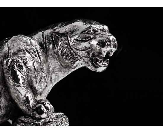 Скульптура 'Тигр', серебристый, Цвет: серебристый, изображение 2