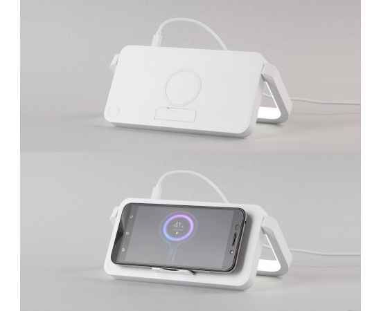 Лампа складная 'Smart Light' с беспроводным (10W) зарядным устройством и подставкой для смартфона, белый, Цвет: белый, изображение 5