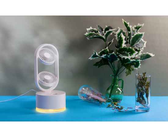 Портативный увлажнитель воздуха 'Smart Wind' с двумя вентиляторами, белый, Цвет: белый, изображение 3