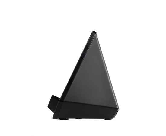 Настольная Bluetooth колонка (3Вт) 'Smart Pyramid' с часами и беспроводным (15W) зарядным устройством, с подсветкой логотипа, черный, Цвет: черный, изображение 7