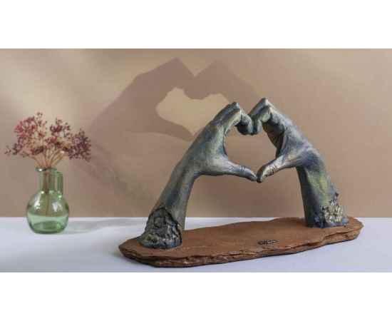 Скульптура 'Люблю', коричневый, Цвет: коричневый, изображение 2