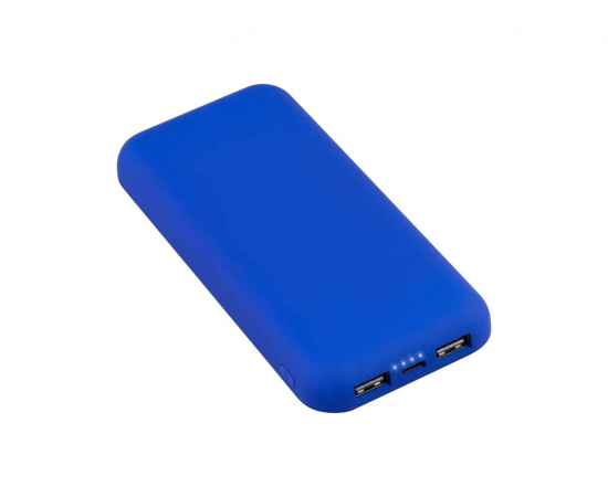 Беспроводное зарядное устройство 'Sticky SOFTTOUCH', 10000 mAh с подсветкой логотипа и присосками, синий, Цвет: синий, изображение 3