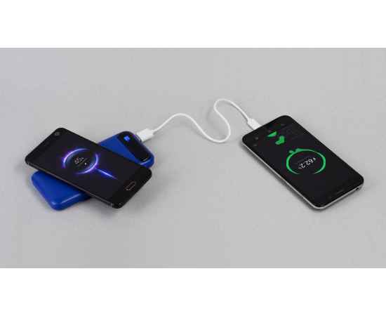 Беспроводное зарядное устройство 'Quantum', 10000 mAh с цифровым индикатором заряда, синий, Цвет: синий, изображение 5
