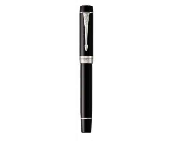 Перьевая ручка Parker Duofold Classic Black CT Centennial Fountain Pen, перо: F, цвет чернил: black, в подарочной упаковке., изображение 3