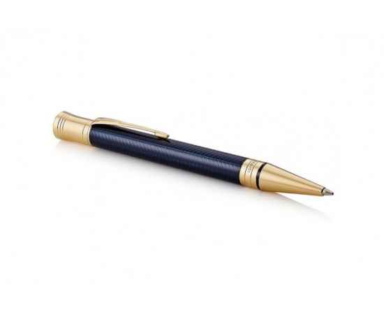 Шариковая ручка Parker  Duofold Prestige Blue Chevron GT, стержень: M, цвет чернил: black, в подарочной упаковке., изображение 3