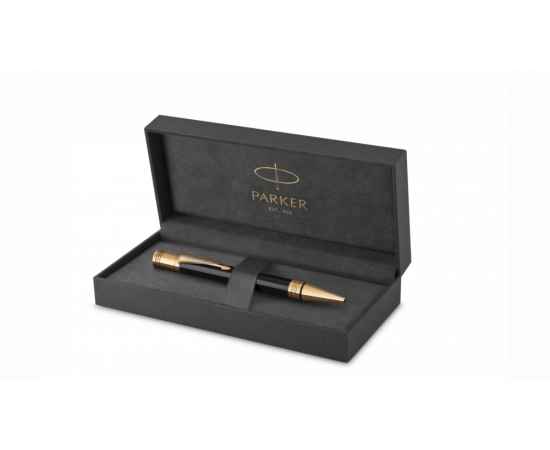 Шариковая ручка Parker Duofold Classic Black GT Fountain Pen, стержень: M, цвет чернил: black, в подарочной упаковке., изображение 2