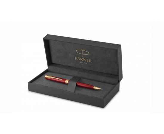 Шариковая ручка Parker Sonnet , Lacquer Intense Red GT, стержень: M, цвет чернил: black , в подарочной упаковке, изображение 2