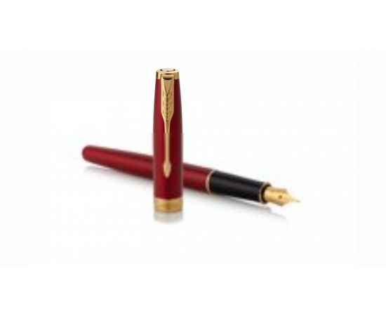 Перьевая ручка Parker Sonnet , Lacquer Intense Red GT, перо: F, цвет чернил: black, в подарочной упаковке, изображение 3
