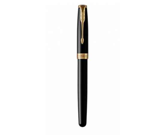 Перьевая ручка Parker Sonnet Black Lacquer GT, перо: F или М , цвет чернил: black, в подарочной упаковке, изображение 4