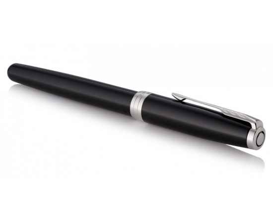 Ручка-роллер Parker Sonnet T539, цвет: Laque Black СT,  стержень: F, цвет чернил: black, в подарочной упаковке, изображение 4