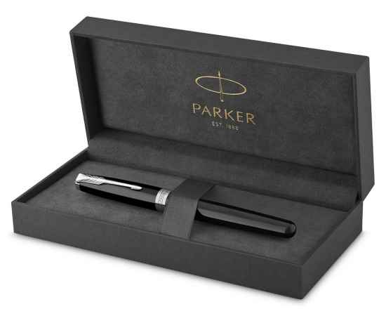Ручка-роллер Parker Sonnet T539, цвет: Laque Black СT,  стержень: F, цвет чернил: black, в подарочной упаковке, изображение 2