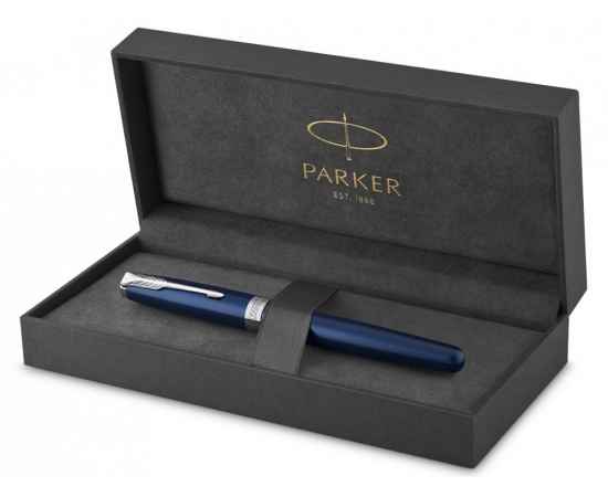Перьевая ручка Parker Sonnet Blue Subtle CT, перо: F, цвет чернил: black, в подарочной упаковке, изображение 2