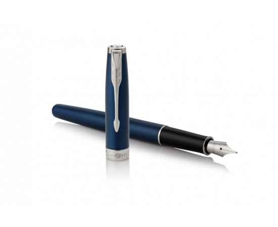 Перьевая ручка Parker Sonnet Blue Subtle CT, перо: F, цвет чернил: black, в подарочной упаковке, изображение 5