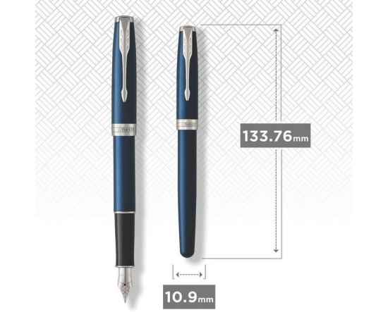 Перьевая ручка Parker Sonnet Blue Subtle CT, перо: F, цвет чернил: black, в подарочной упаковке, изображение 6