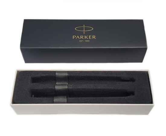 Набор из двух ручек Parker SONNET BLACK GT перьевая и шариковая ручка, изображение 3
