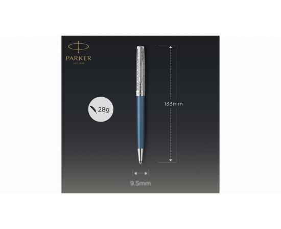 Шариковая ручка Parker Sonnet Premium Refresh BLUE CT, стержень: M, цвет чернил: black , в подарочной упаковке, изображение 4