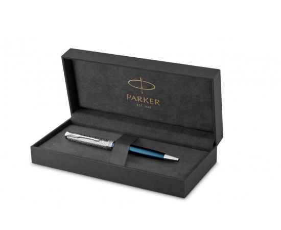 Шариковая ручка Parker Sonnet Premium Refresh BLUE CT, стержень: M, цвет чернил: black , в подарочной упаковке, изображение 2