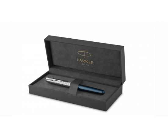 Ручка-роллер Parker Sonnet Premium Refresh BLUE CT, стержень: F, цвет чернил: black, в подарочной упаковке, изображение 2