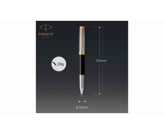 Ручка-роллер Parker Sonnet Premium Refresh BLACK GT, стержень: F, цвет чернил: black, в подарочной упаковке, изображение 5