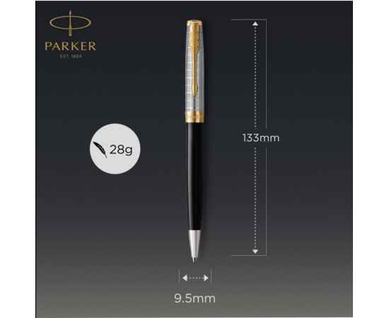 Шариковая ручка Parker Sonnet Premium Refresh BLACK GT, стержень: M, цвет чернил: black , в подарочной упаковке, изображение 4