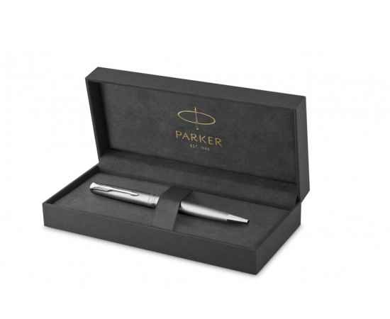 Шариковая ручка Parker Sonnet Stainless Steel CT, толщина линии M, цвет чернил черный, в подарочной упаковке, изображение 2