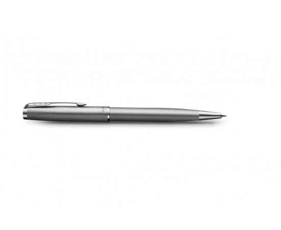 Шариковая ручка Parker Sonnet Stainless Steel CT, толщина линии M, цвет чернил черный, в подарочной упаковке, изображение 4