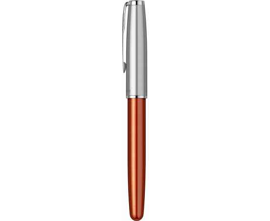 Ручка-роллер Parker Sonnet Essentials Orange SB Steel CT, цвет чернил black,перо: F, в подарочной упаковке., изображение 6