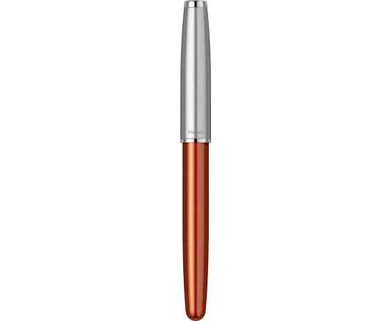 Ручка-роллер Parker Sonnet Essentials Orange SB Steel CT, цвет чернил black,перо: F, в подарочной упаковке., изображение 7