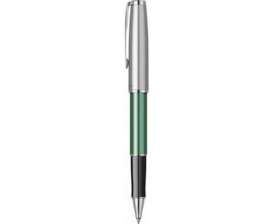 Ручка-роллер Parker Sonnet Essentials Green SB Steel CT, цвет чернил black, перо: F, в подарочной упаковке., изображение 3