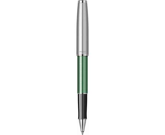 Ручка-роллер Parker Sonnet Essentials Green SB Steel CT, цвет чернил black, перо: F, в подарочной упаковке., изображение 4