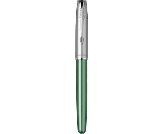 Ручка-роллер Parker Sonnet Essentials Green SB Steel CT, цвет чернил black, перо: F, в подарочной упаковке., изображение 5
